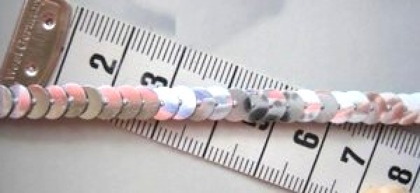Paillettenband stretch silber